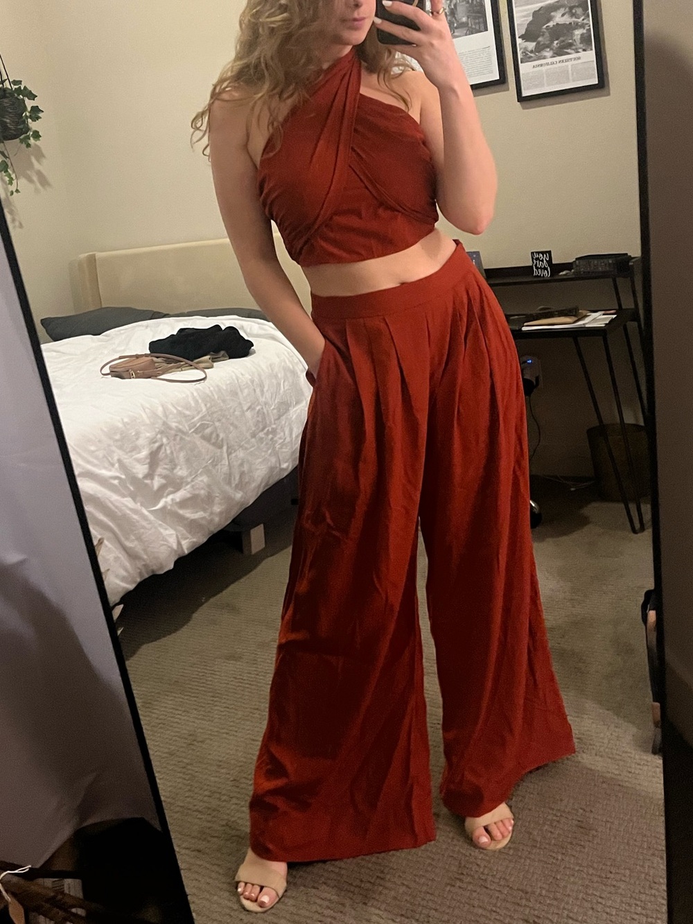 Cross Halter Crop & Pant Set